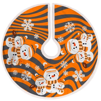 Tennessee Volunteers Snowman Sherpa Christmas Tree Skirt