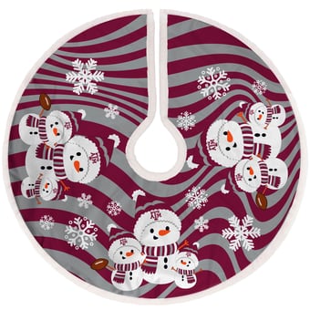 Texas A&M Aggies Snowman Sherpa Christmas Tree Skirt
