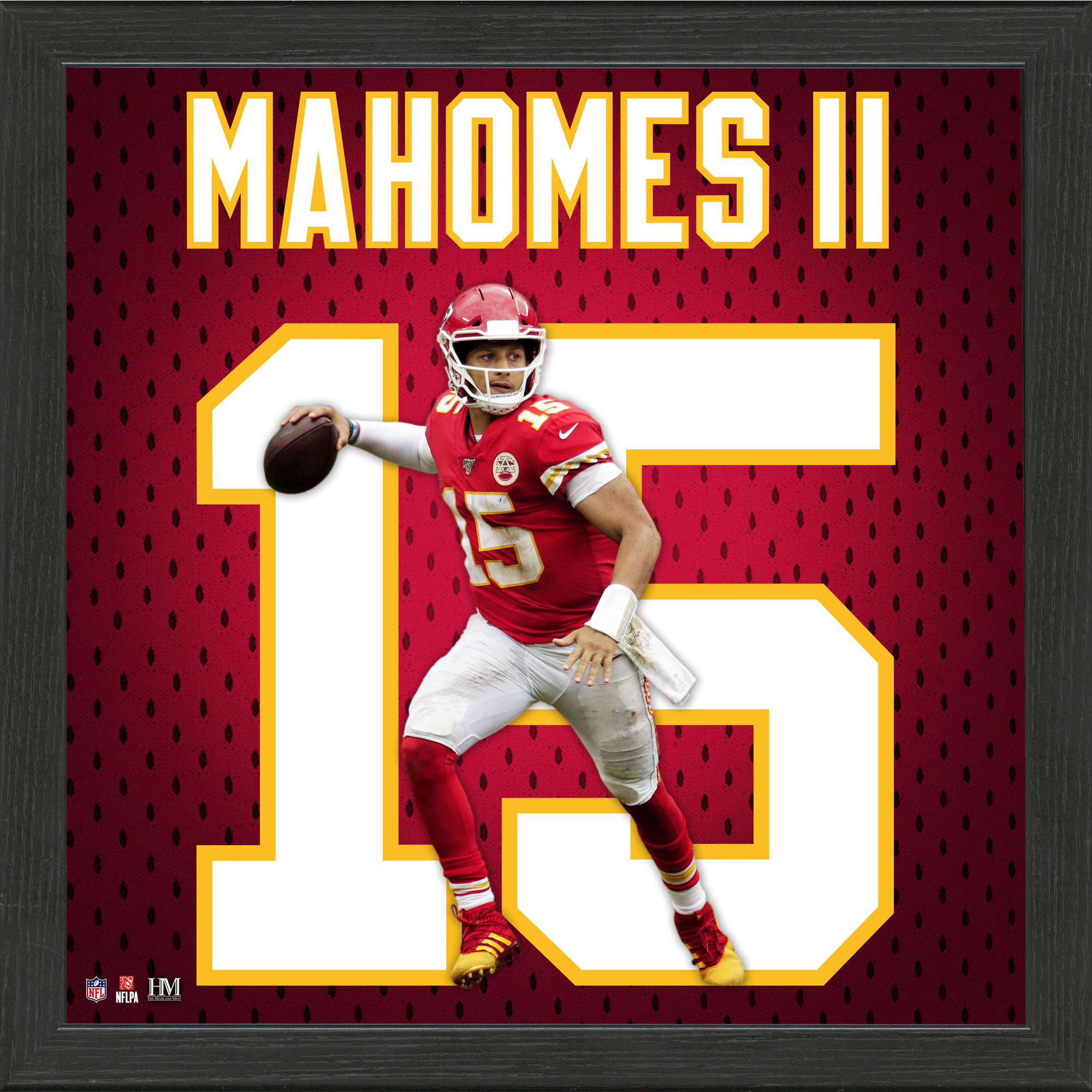 Highland Mint Patrick Mahomes Kansas City Chiefs 13'' x 13'' Jersey Number Frame