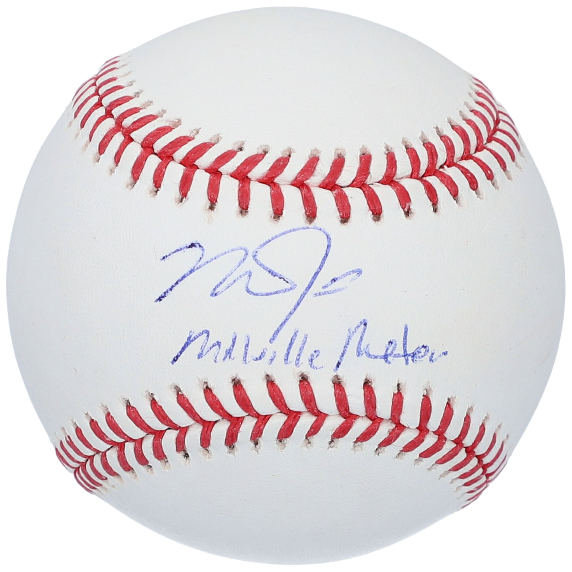 Mike Trout Los Angeles Angels Autographed Baseball with "Millville Meteor" Inscription