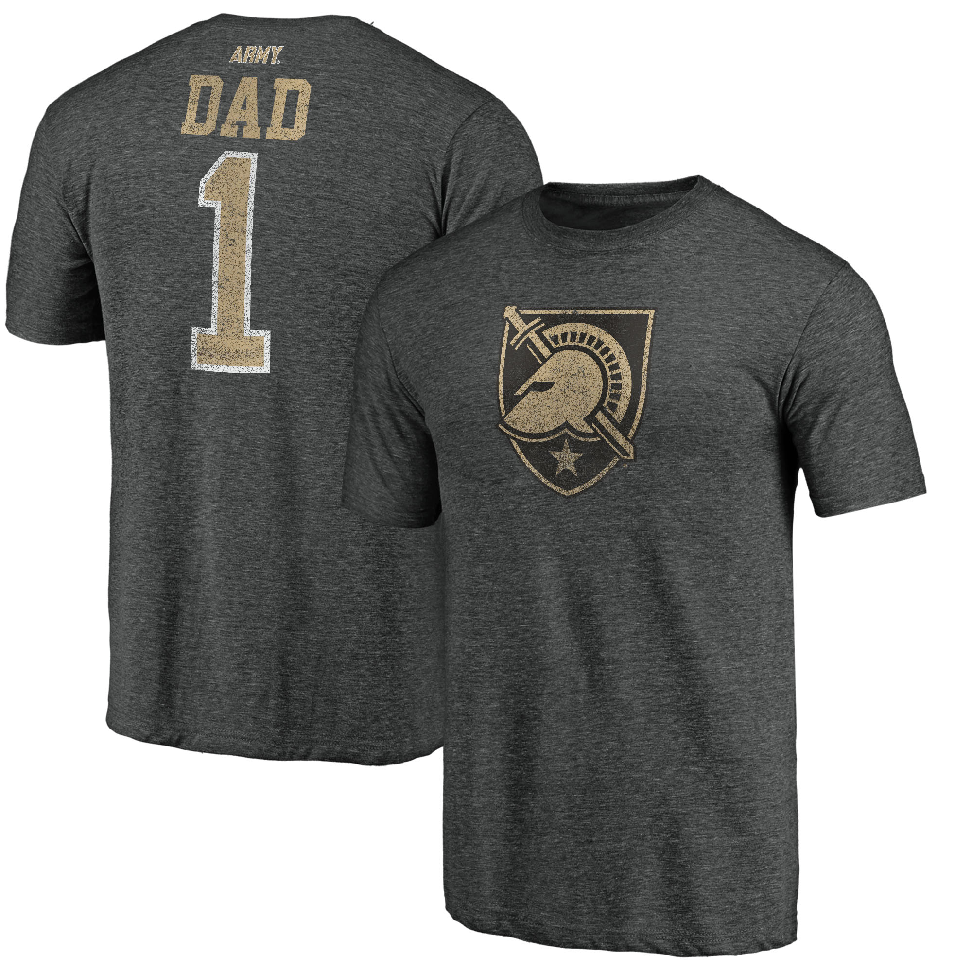 Men’s Charcoal Army Black Knights Greatest Dad Logo Tri-Blend T-Shirt Men’s Charcoal Army Black Knights Greatest Dad Logo Tri-Blend T-Shirt