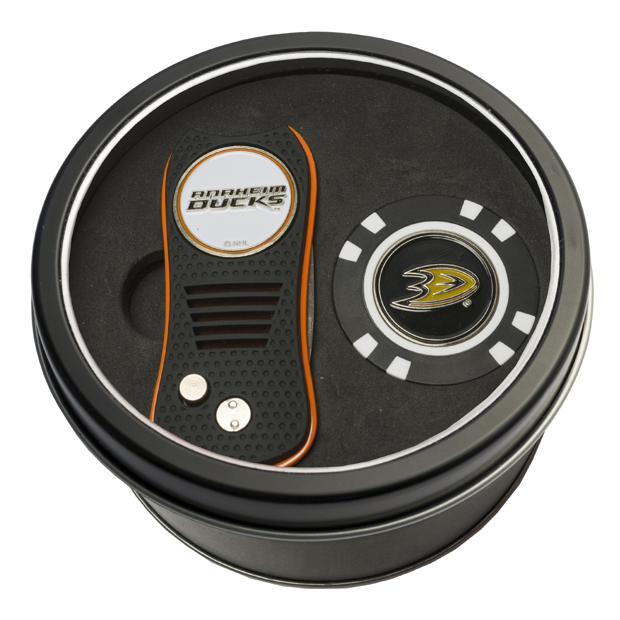 Anaheim Ducks Switch Chip Golf Tin Set Anaheim Ducks Switch Chip Golf Tin Set