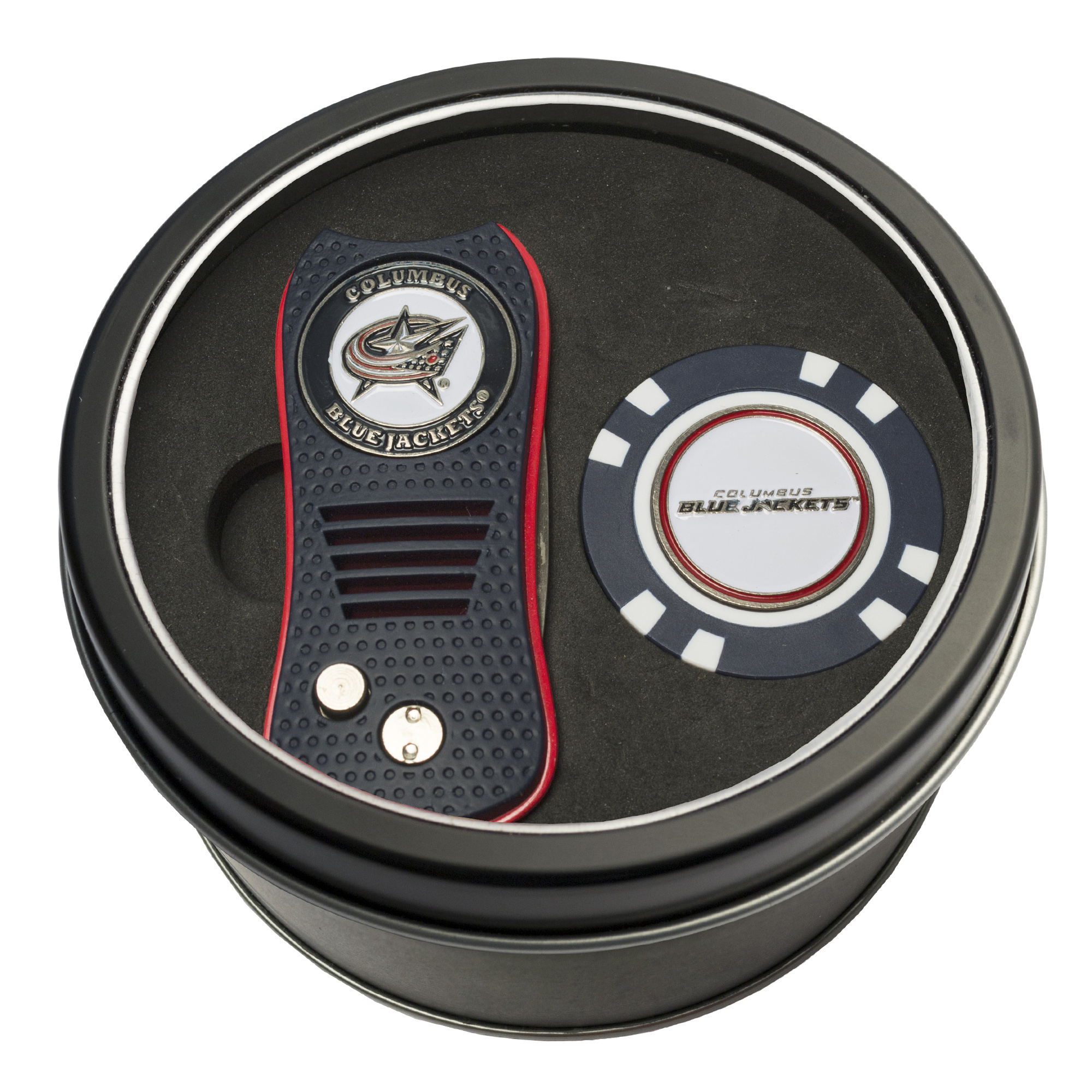 Columbus Blue Jackets Switch Chip Golf Tin Set Columbus Blue Jackets Switch Chip Golf Tin Set