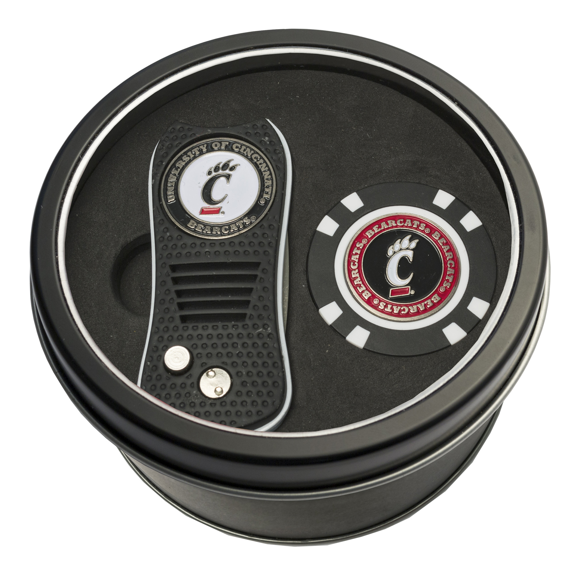 Cincinnati Bearcats Switch Chip Golf Tin Set Cincinnati Bearcats Switch Chip Golf Tin Set