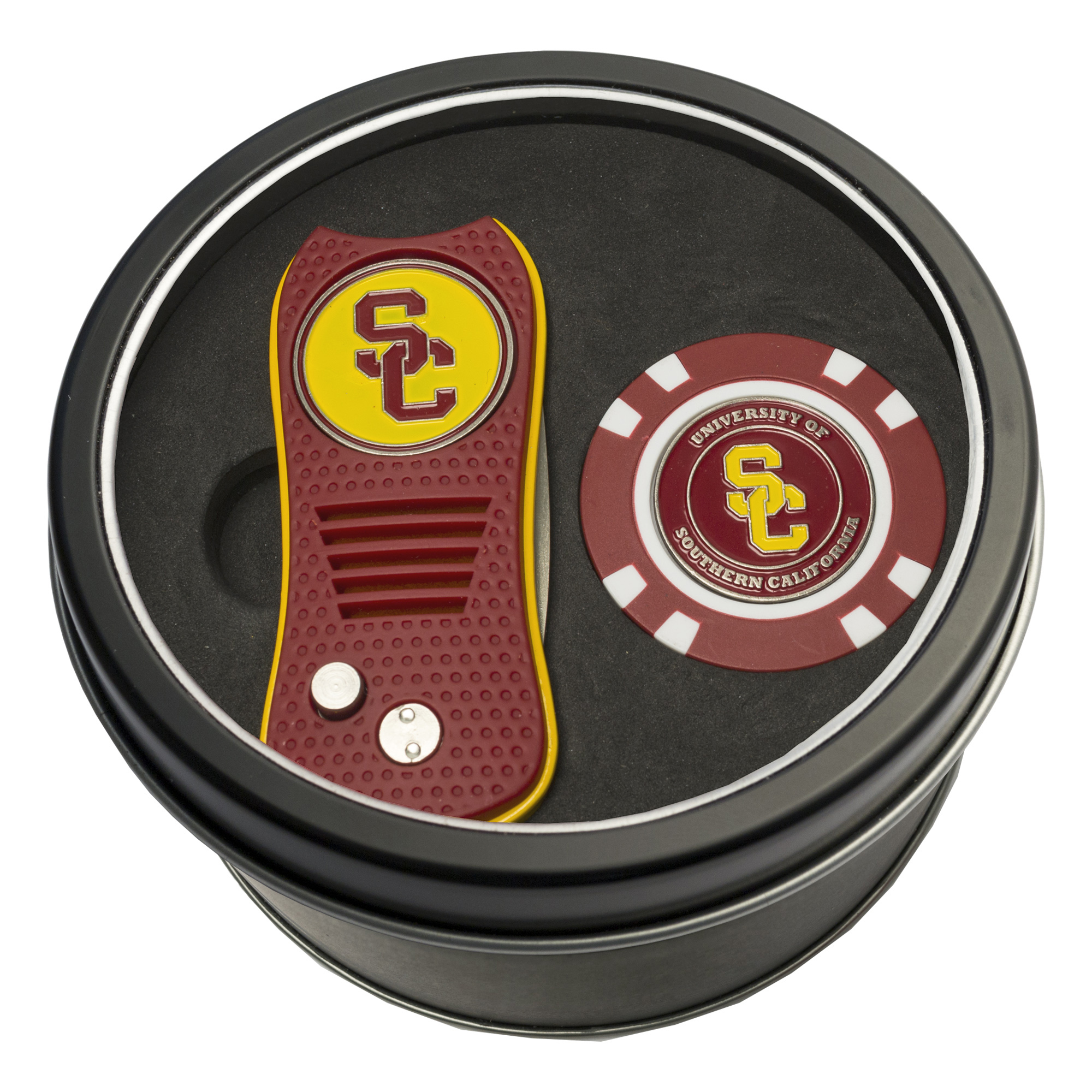 USC Trojans Switch Chip Golf Tin Set USC Trojans Switch Chip Golf Tin Set