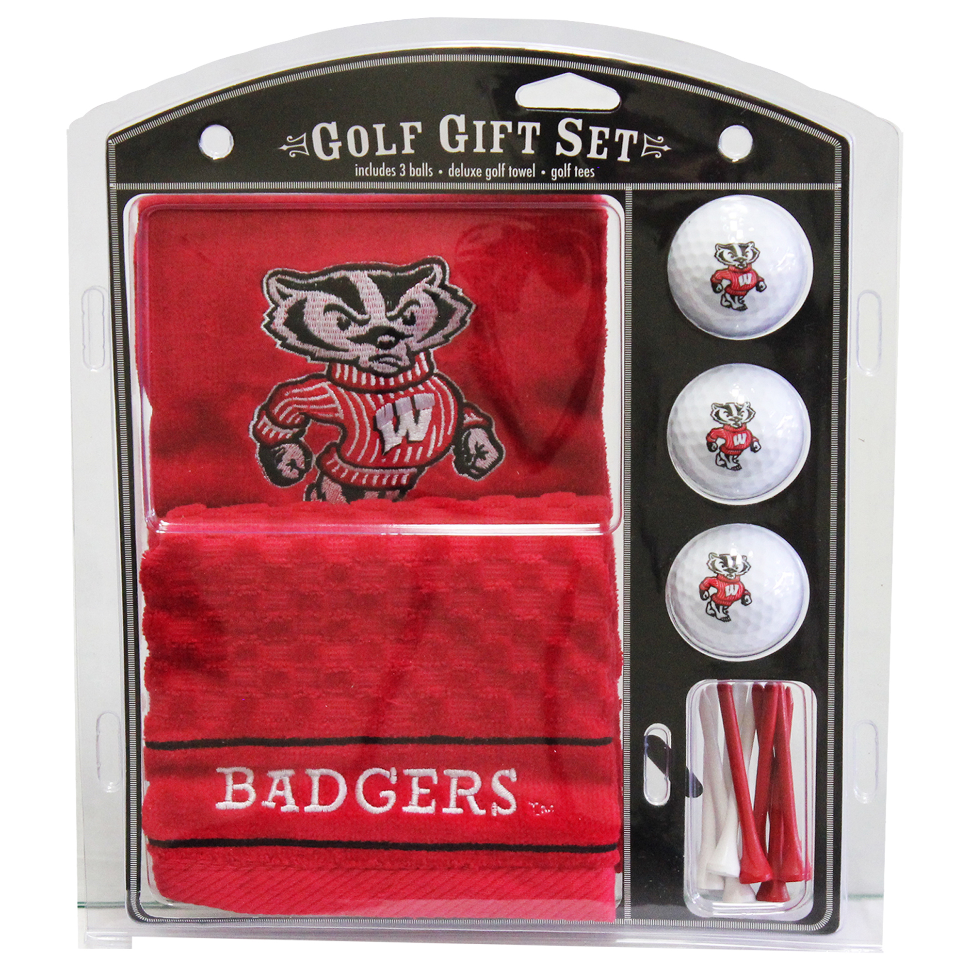 Wisconsin Badgers Embroidered Golf Gift Set Wisconsin Badgers Embroidered Golf Gift Set