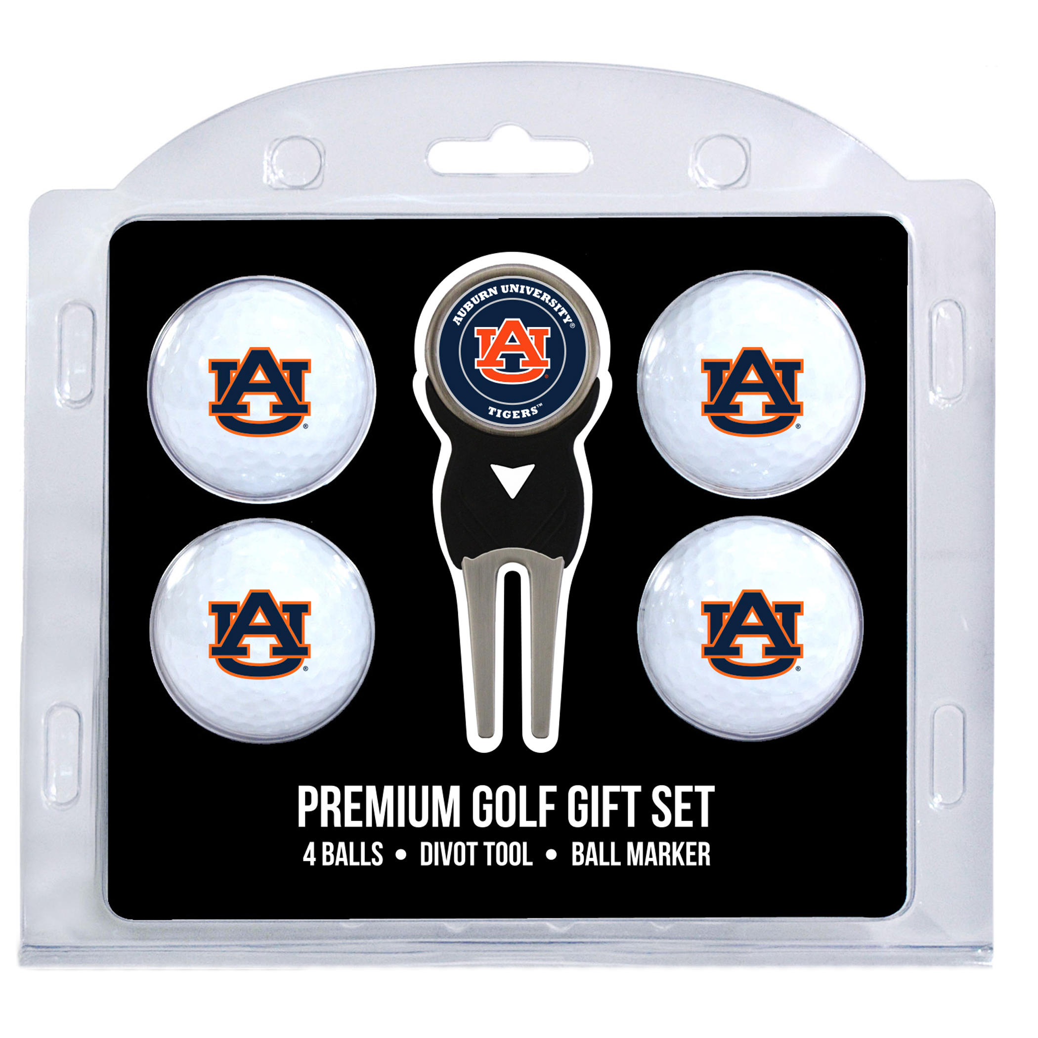 Auburn Tigers 4-Ball Gift Set Auburn Tigers 4-Ball Gift Set
