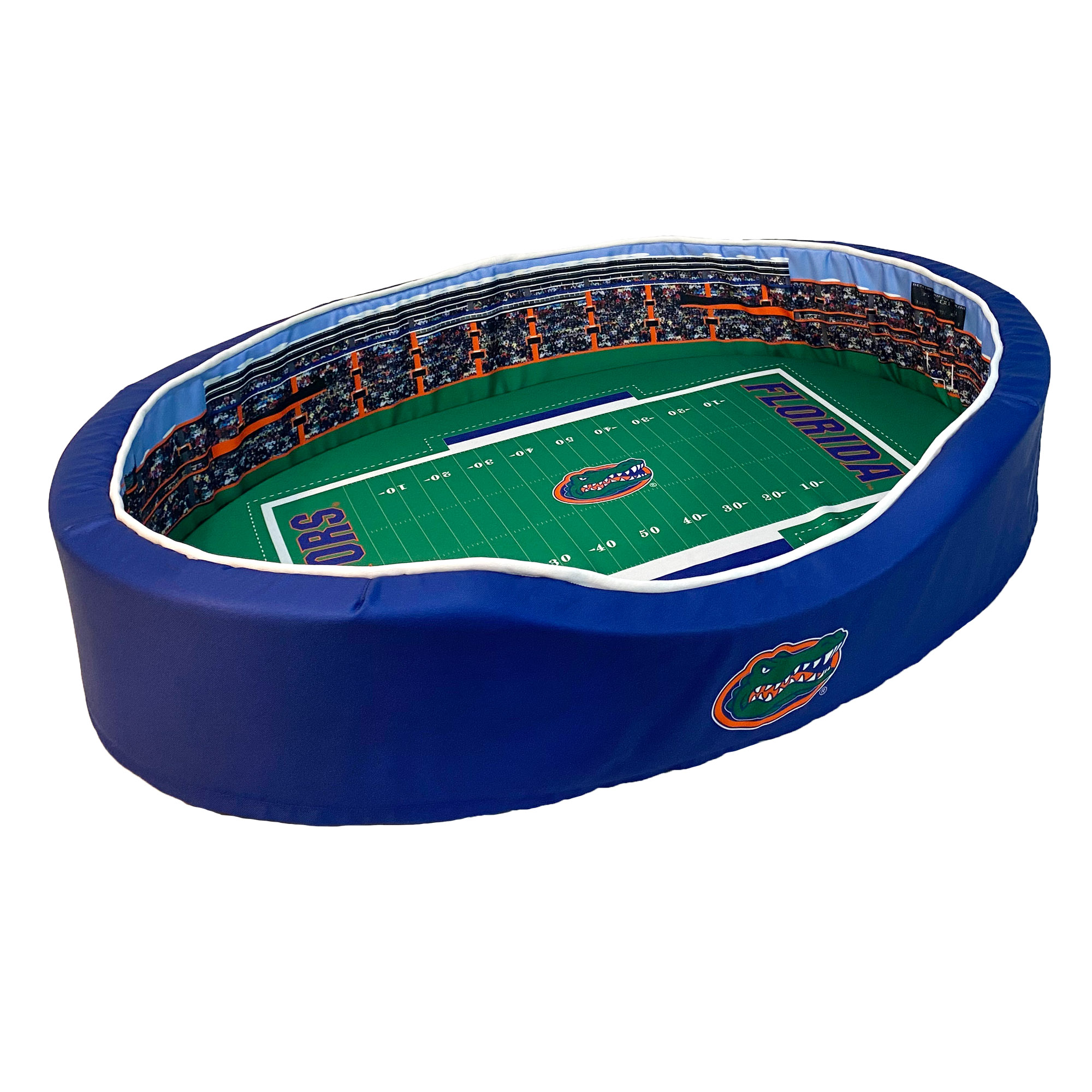 Orange/Royal Florida Gators 38” x 25” x 8” Large Stadium Oval Dog Bed Orange/Royal Florida Gators 38” x 25” x 8” Large Stadium Oval Dog Bed