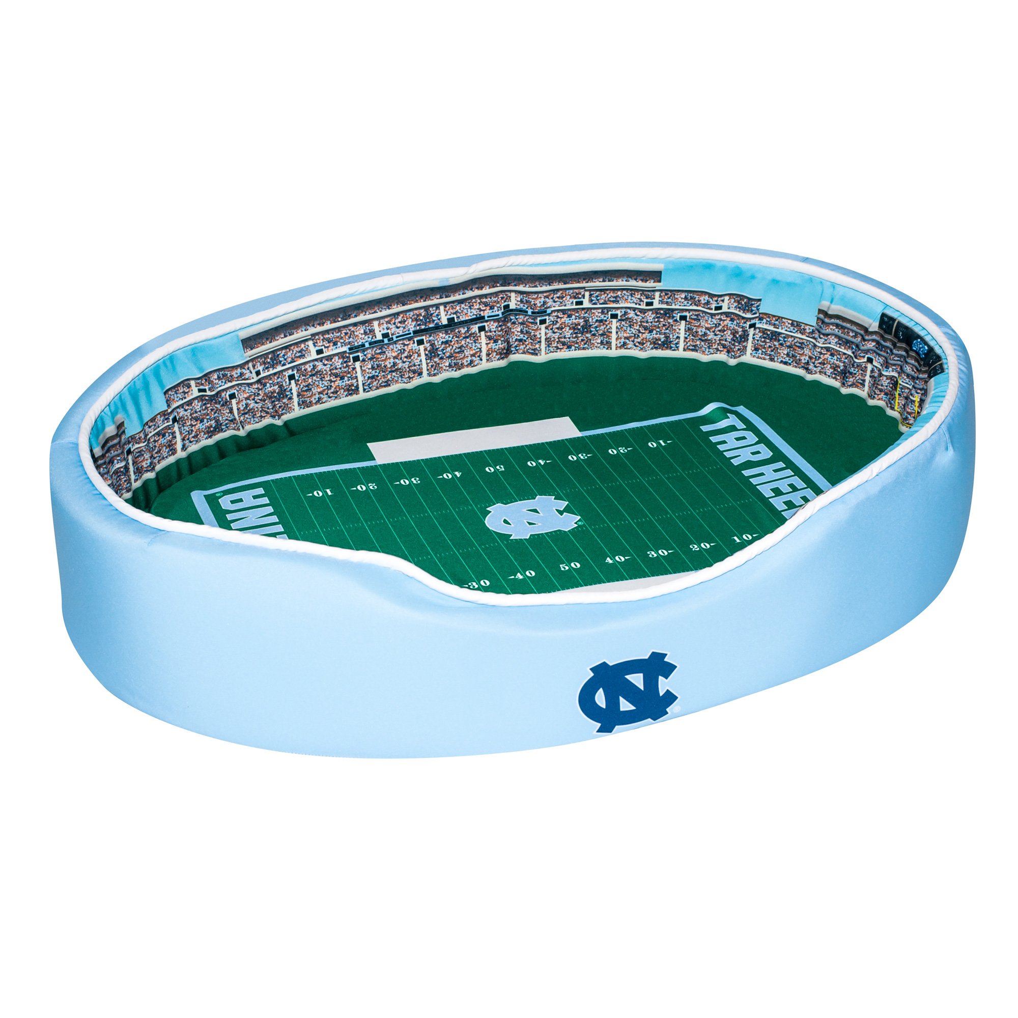 Blue/White North Carolina Tar Heels 38'' x 25'' x 8'' Large Stadium Oval Dog Bed