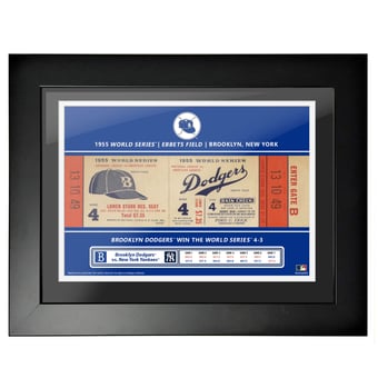 Brooklyn Dodgers 1955 World Series 18'' x 14'' Framed Ticket