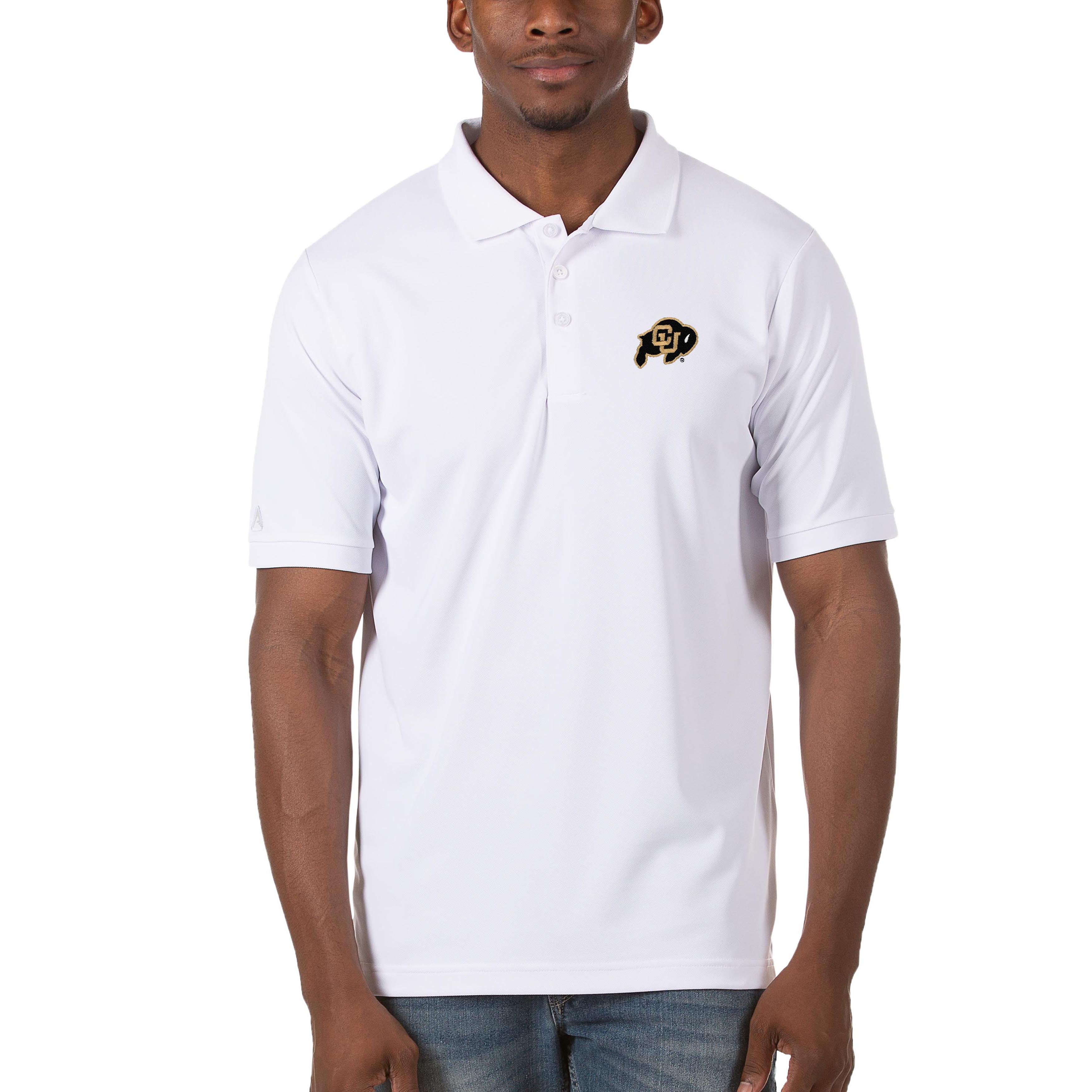 Men’s Antigua White Colorado Buffaloes Legacy Pique Polo Men’s Antigua White Colorado Buffaloes Legacy Pique Polo