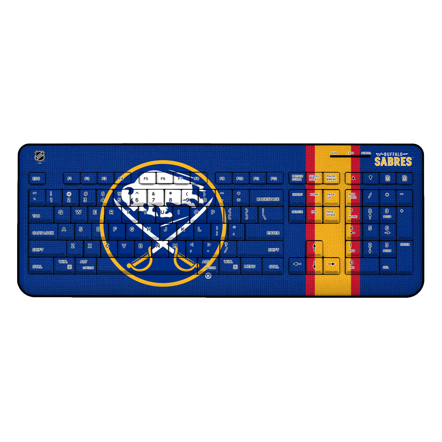 Buffalo Sabres Stripe Wireless Keyboard Buffalo Sabres Stripe Wireless Keyboard