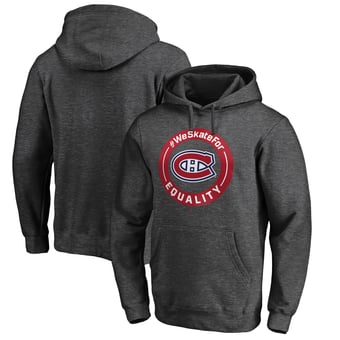 Men's Heather Gray Montreal Canadiens #WeSkateFor Pullover Hoodie