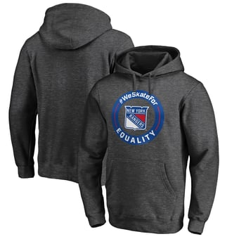 Men's Heather Gray New York Rangers #WeSkateFor Pullover Hoodie