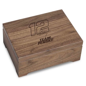 Ryan Blaney NASCAR 8'' x 6'' Walnut Collector's Box