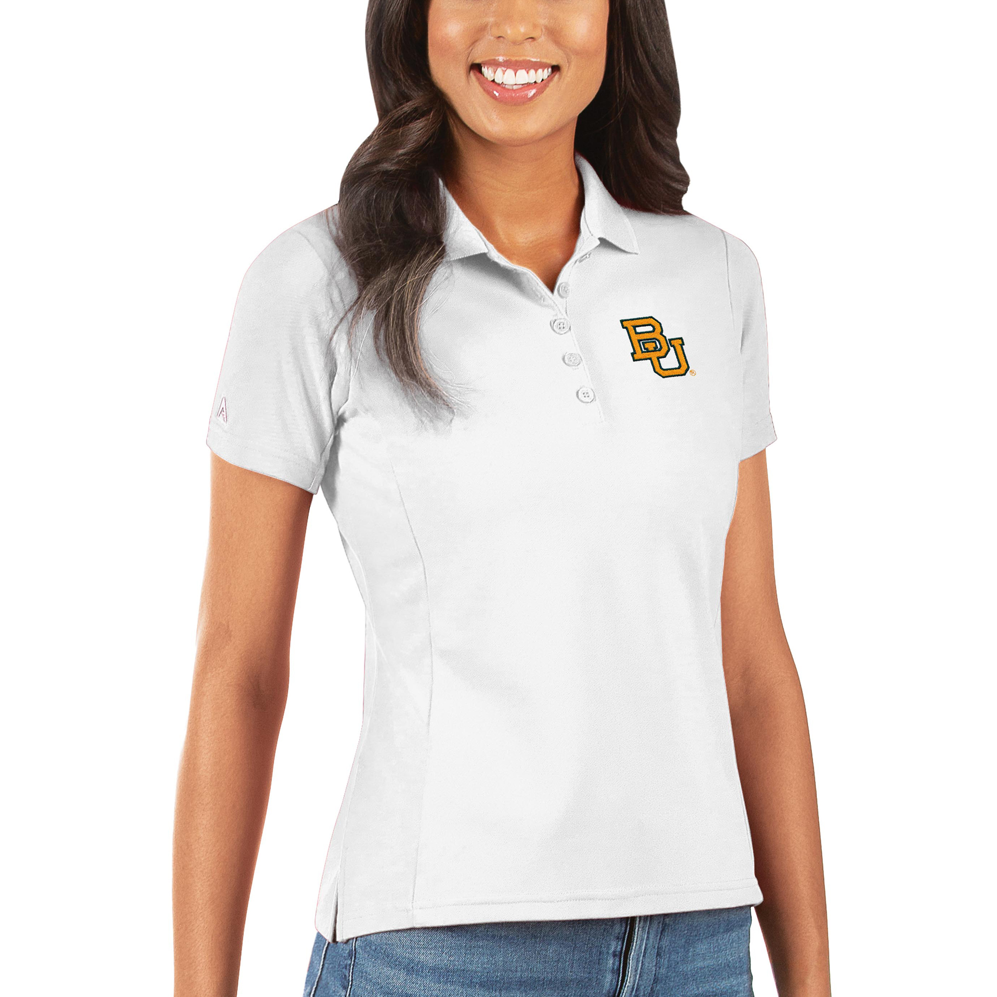 Women’s Antigua White Baylor Bears Legacy Pique Polo Women’s Antigua White Baylor Bears Legacy Pique Polo