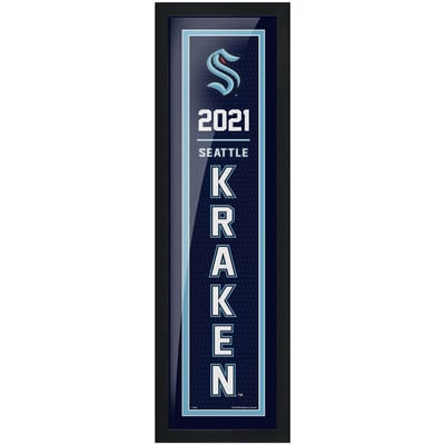 Seattle Kraken - 6'' x 22'' Team Established Framed Artwork