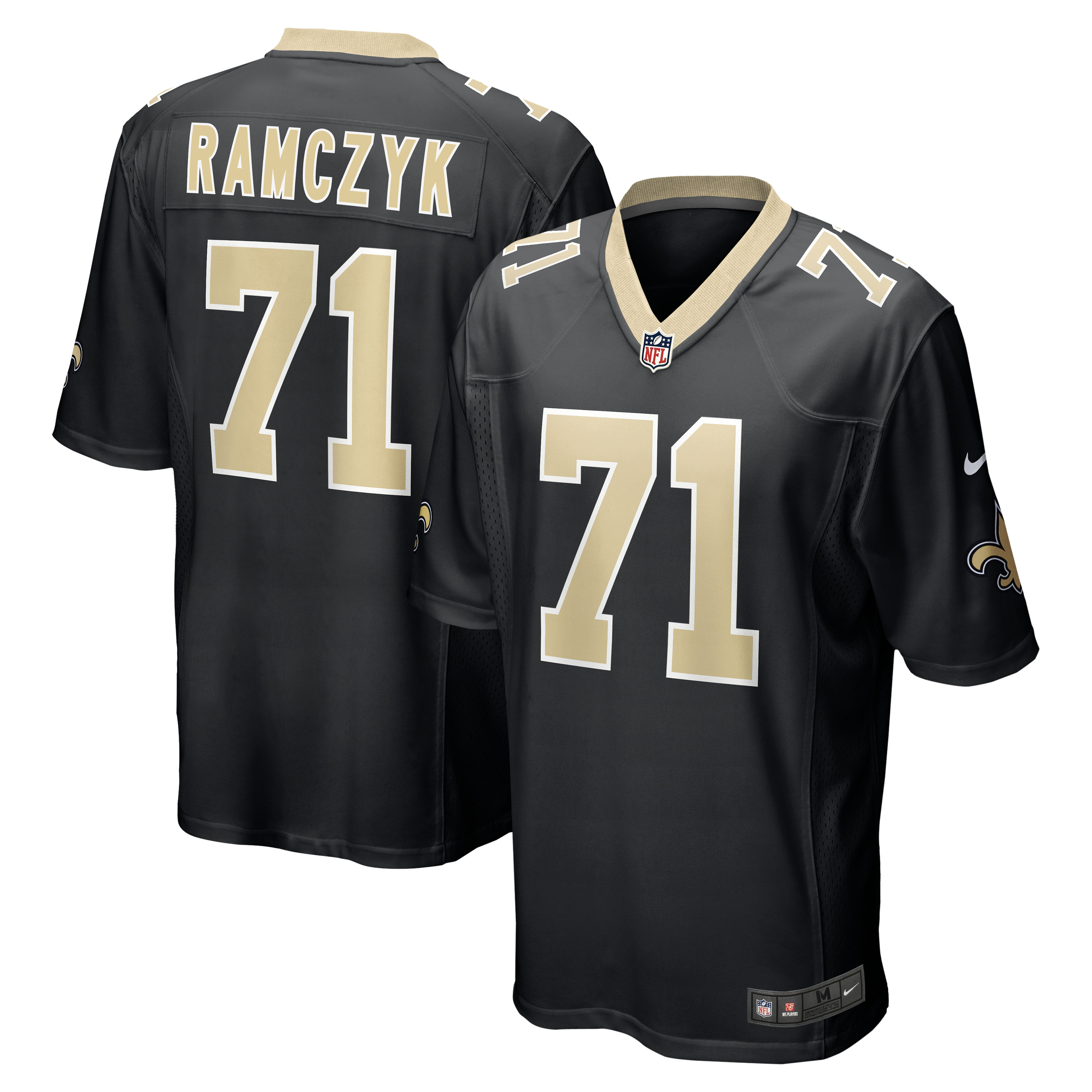 Men's Nike Ryan Ramczyk Black New Orleans Saints Game Jersey
