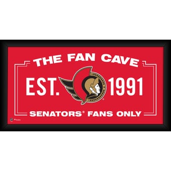Ottawa Senators Framed 10" x 20" (2020-Present) Fan Cave Collage