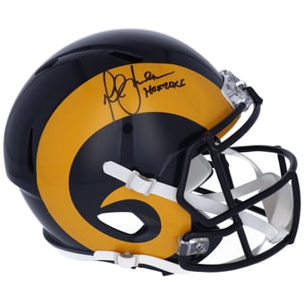 Marshall Faulk St. Louis Rams Autographed Riddell Throwback 1981 - 1999 Speed Replica Helmet with "HOF 2017" Inscription
