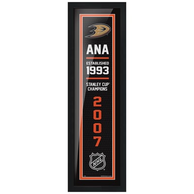 Anaheim Ducks - 6'' x 22'' Empire Framed Sign