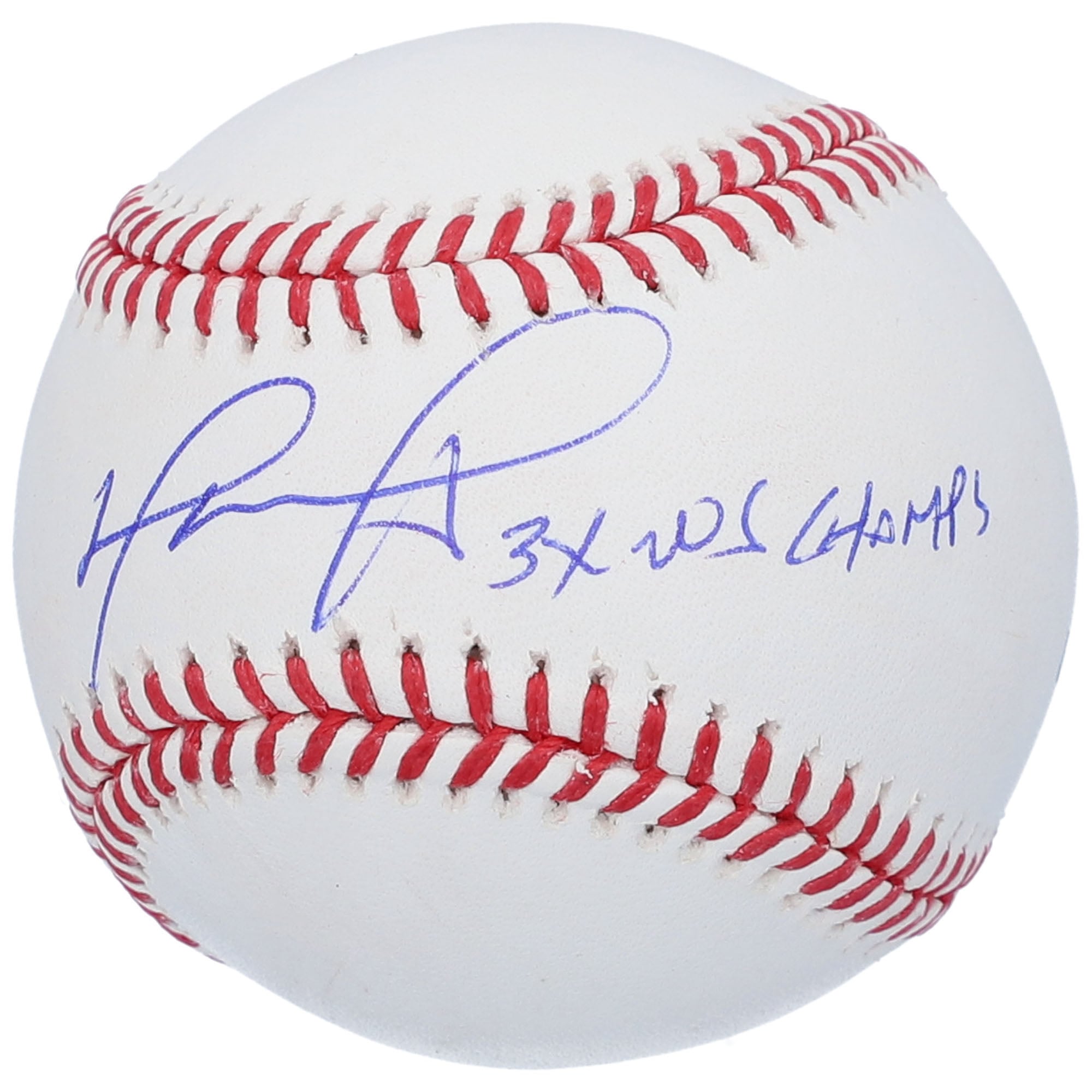David Ortiz Boston Red Sox Autographed Baseball with "3x WS Champ" Inscription