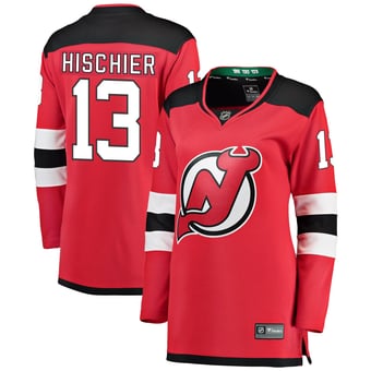 Women's Fanatics Nico Hischier Red New Jersey Devils Breakaway Home Player Jersey