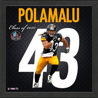 Highland Mint Troy Polamalu Pittsburgh Steelers 2020 Pro Football Hall of Fame 13'' x 13'' Impact Jersey Framed Photo