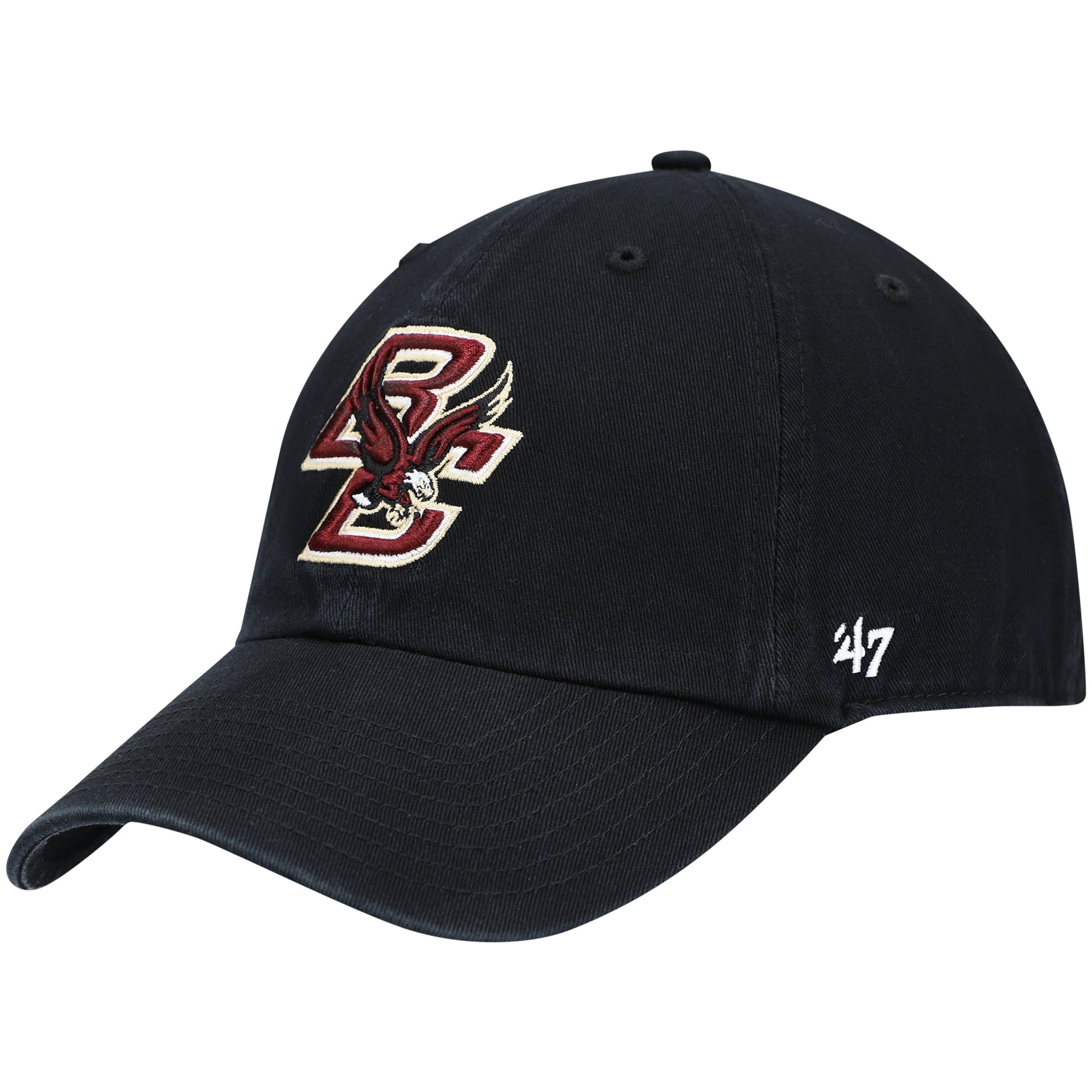 Men's '47 Black Boston College Eagles Clean Up Adjustable Hat