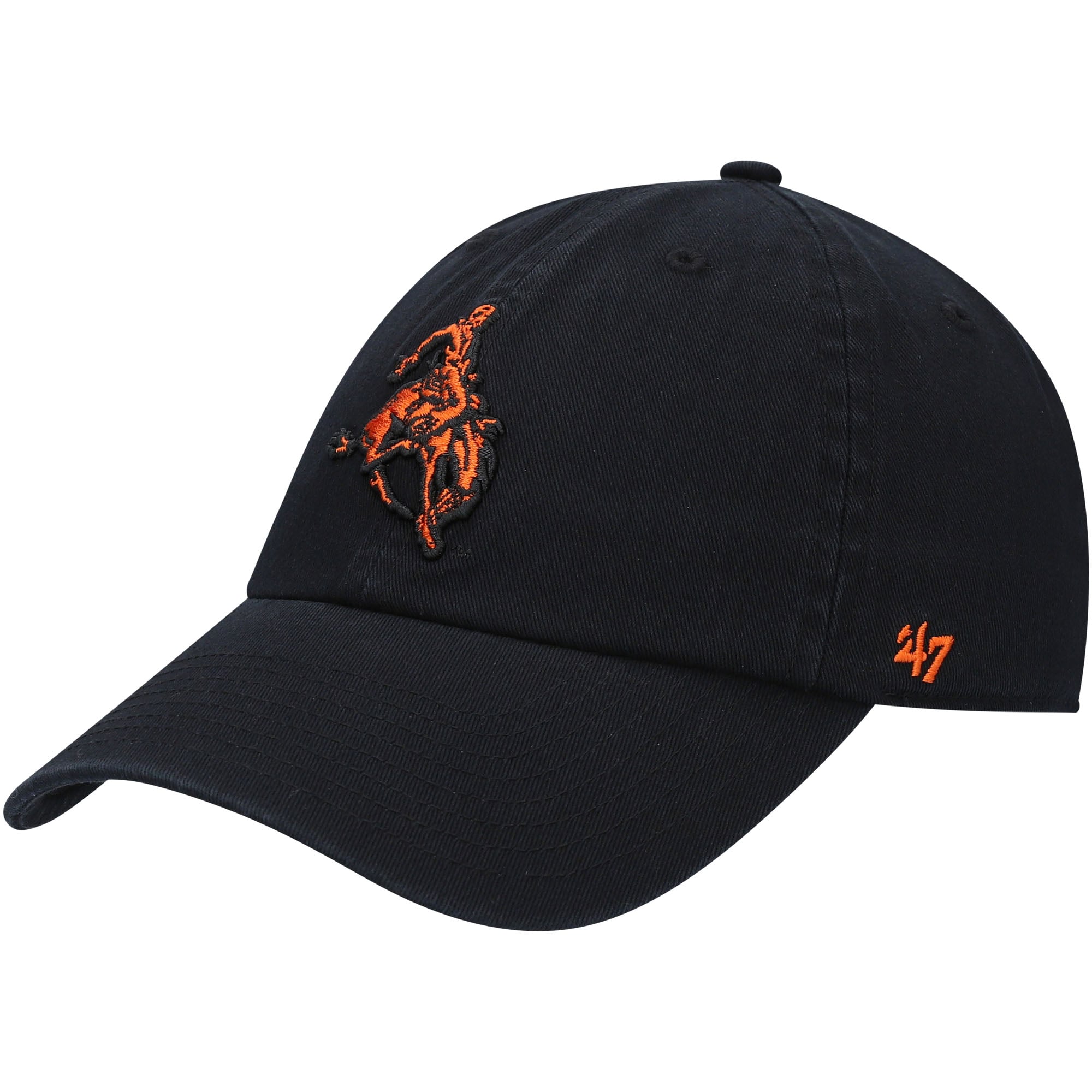 Men's '47 Black Oklahoma State Cowboys Vault Clean Up Adjustable Hat
