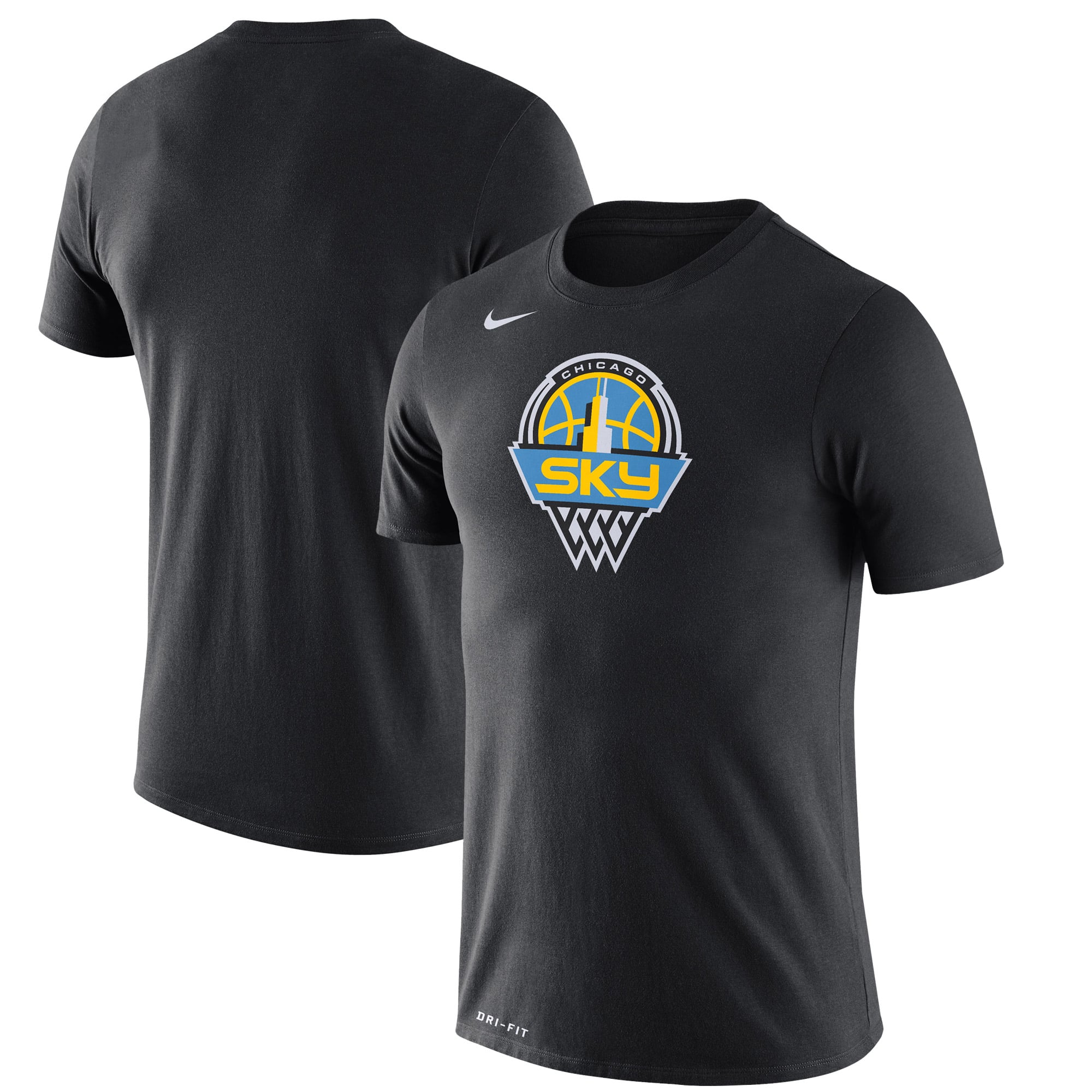 Unisex Nike Black Chicago Sky Essential Logo Dri-FIT T-Shirt