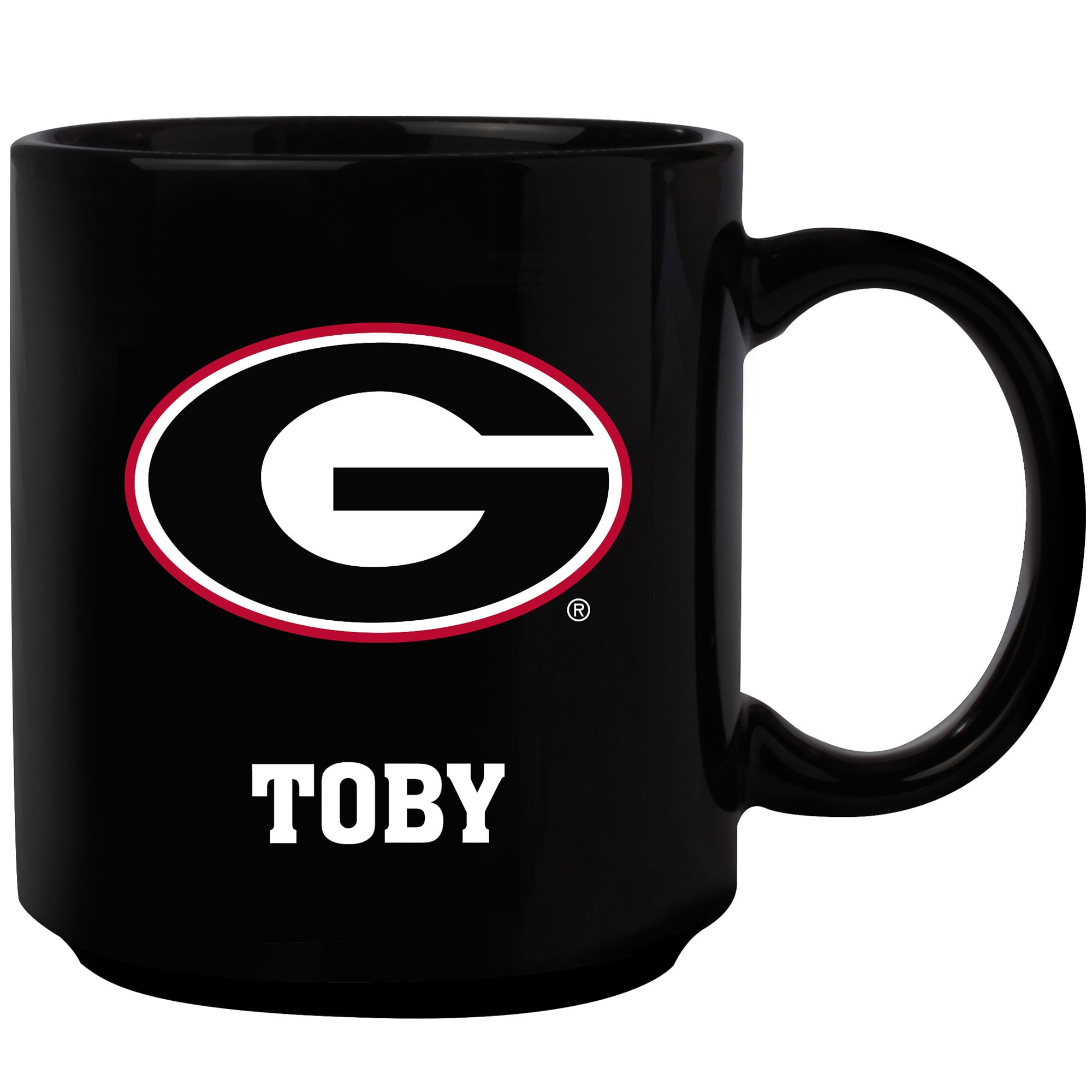 Black Georgia Bulldogs 11oz. Personalized Mug