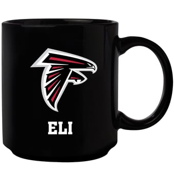 Black Atlanta Falcons 11oz. Personalized Mug