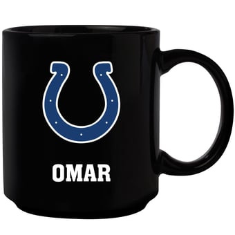 Black Indianapolis Colts 11oz. Personalized Mug