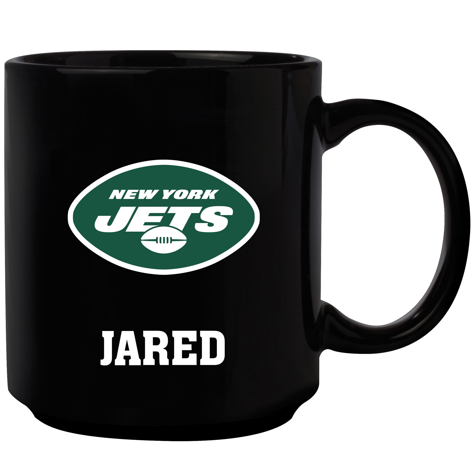 Black New York Jets 11oz. Personalized Mug