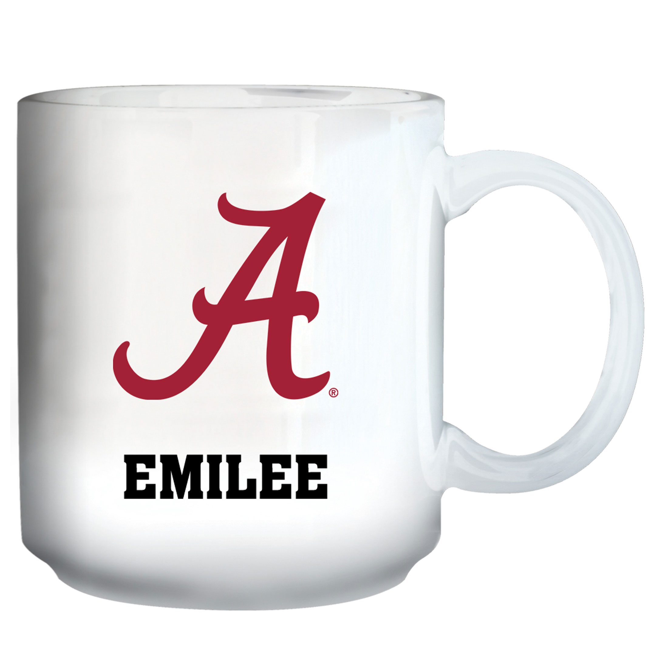 White Alabama Crimson Tide 11oz. Personalized Mug White Alabama Crimson Tide 11oz. Personalized Mug