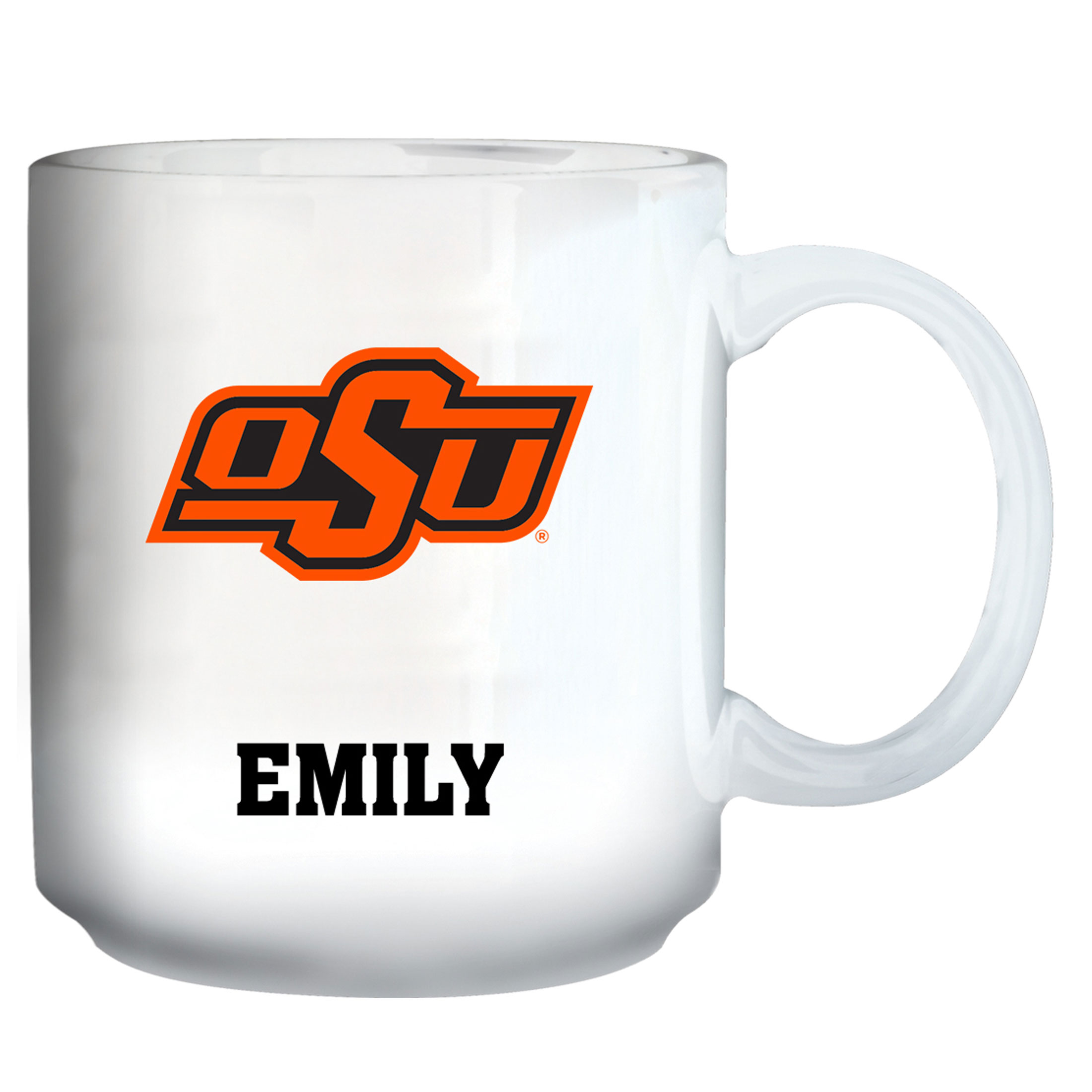 White Oklahoma State Cowboys 11oz. Personalized Mug White Oklahoma State Cowboys 11oz. Personalized Mug