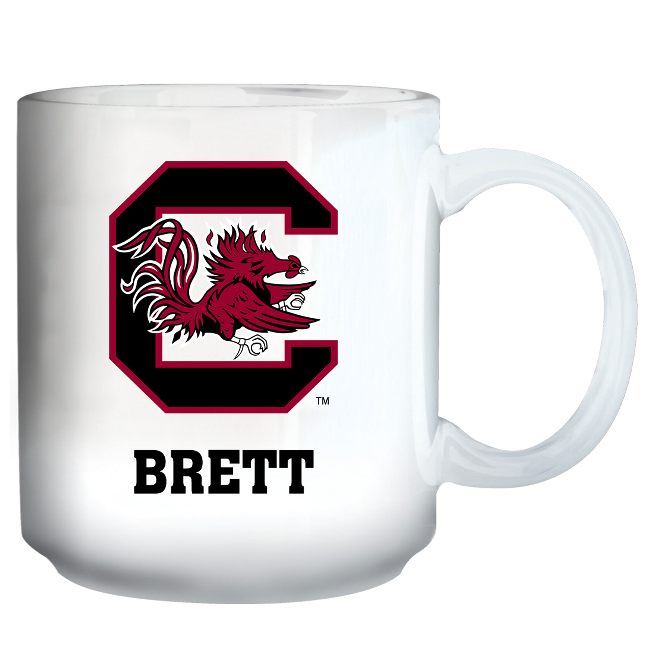 White South Carolina Gamecocks 11oz. Personalized Mug White South Carolina Gamecocks 11oz. Personalized Mug