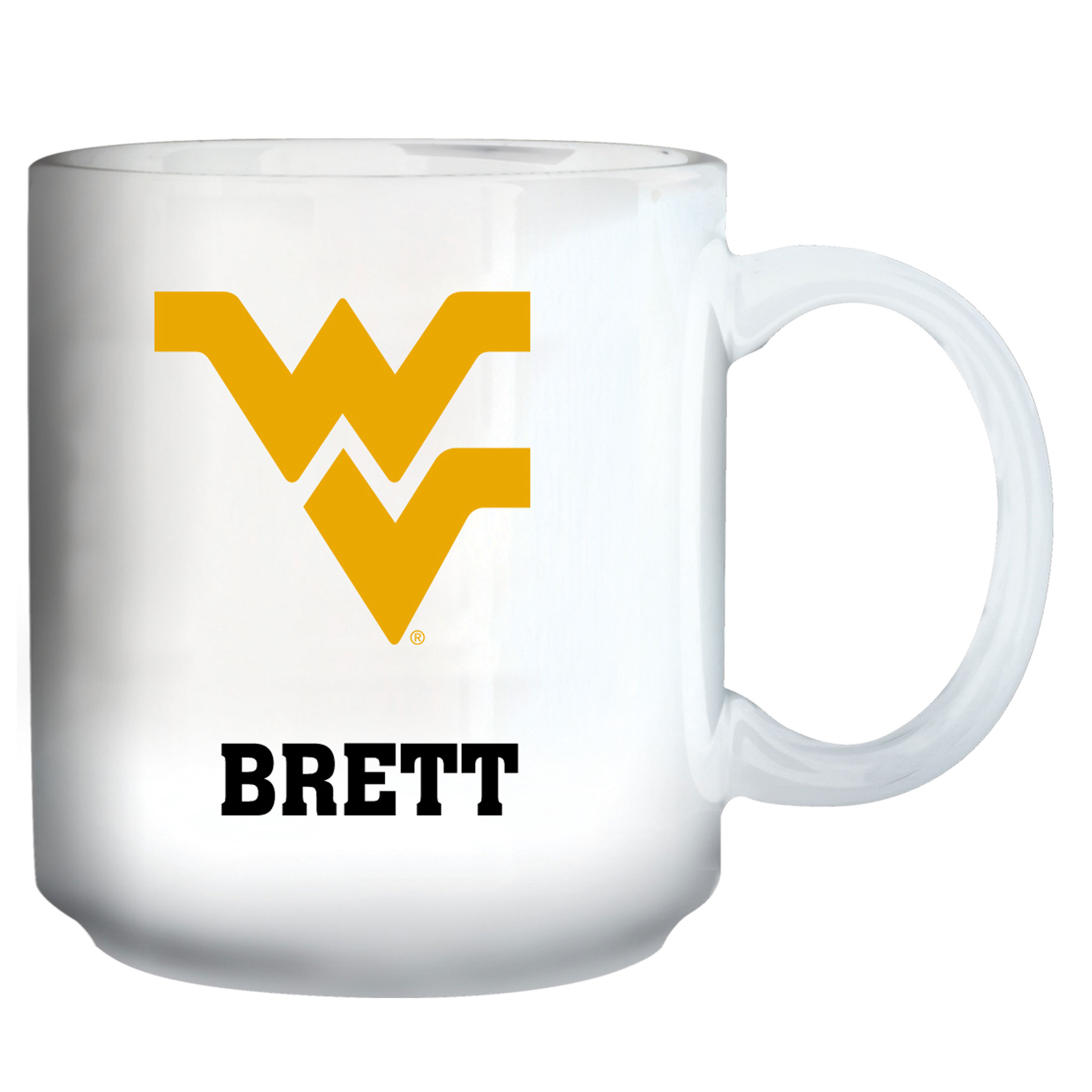 White West Virginia Mountaineers 11oz. Personalized Mug White West Virginia Mountaineers 11oz. Personalized Mug