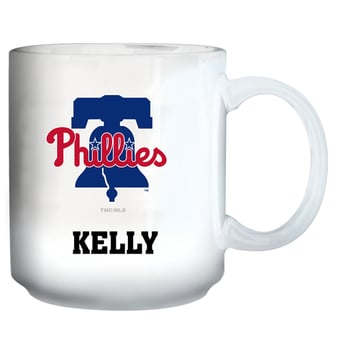 White Philadelphia Phillies 11oz. Personalized Mug