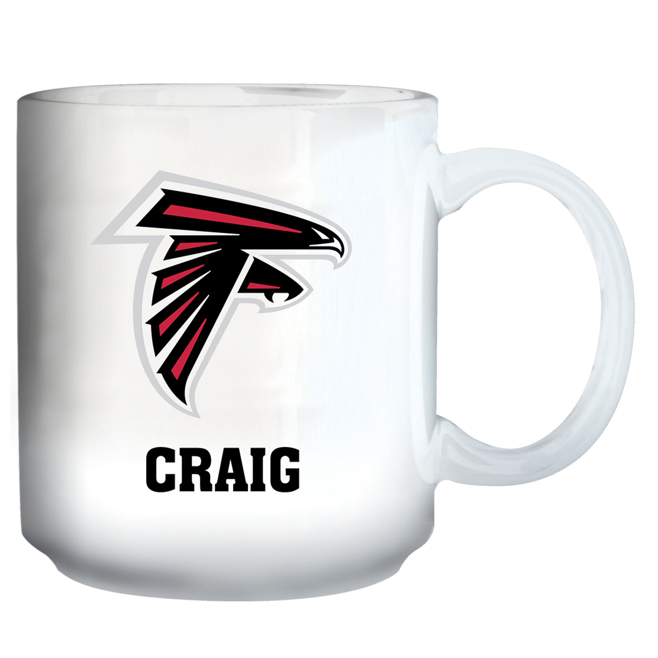 White Atlanta Falcons 11oz. Personalized Mug