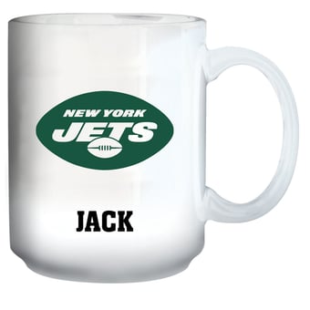 White New York Jets 15oz. Personalized Mug