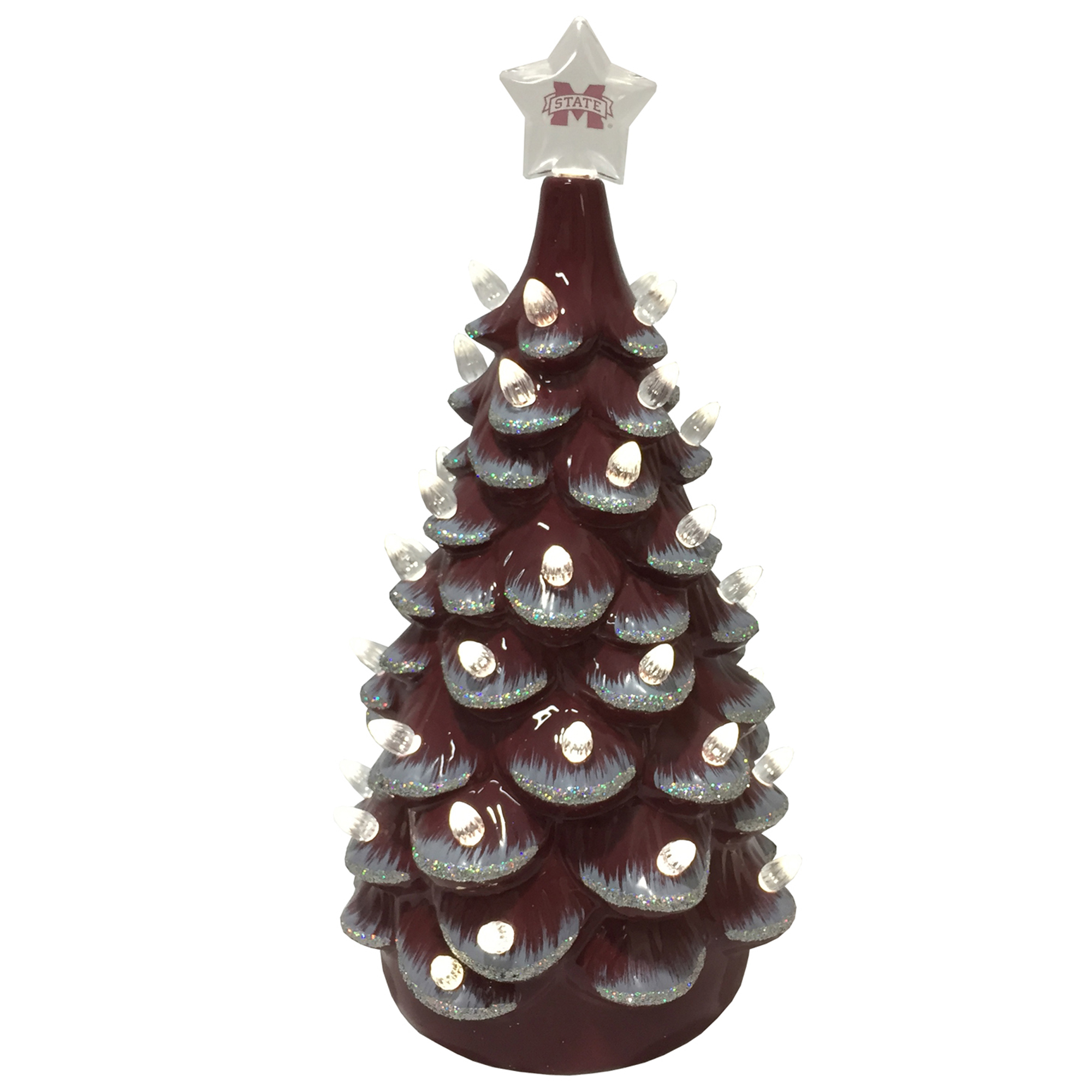 Maroon Mississippi State Bulldogs 14'' Ceramic Tree