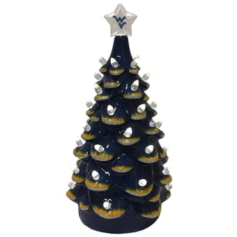Blue West Virginia Mountaineers 14'' Ceramic Tree