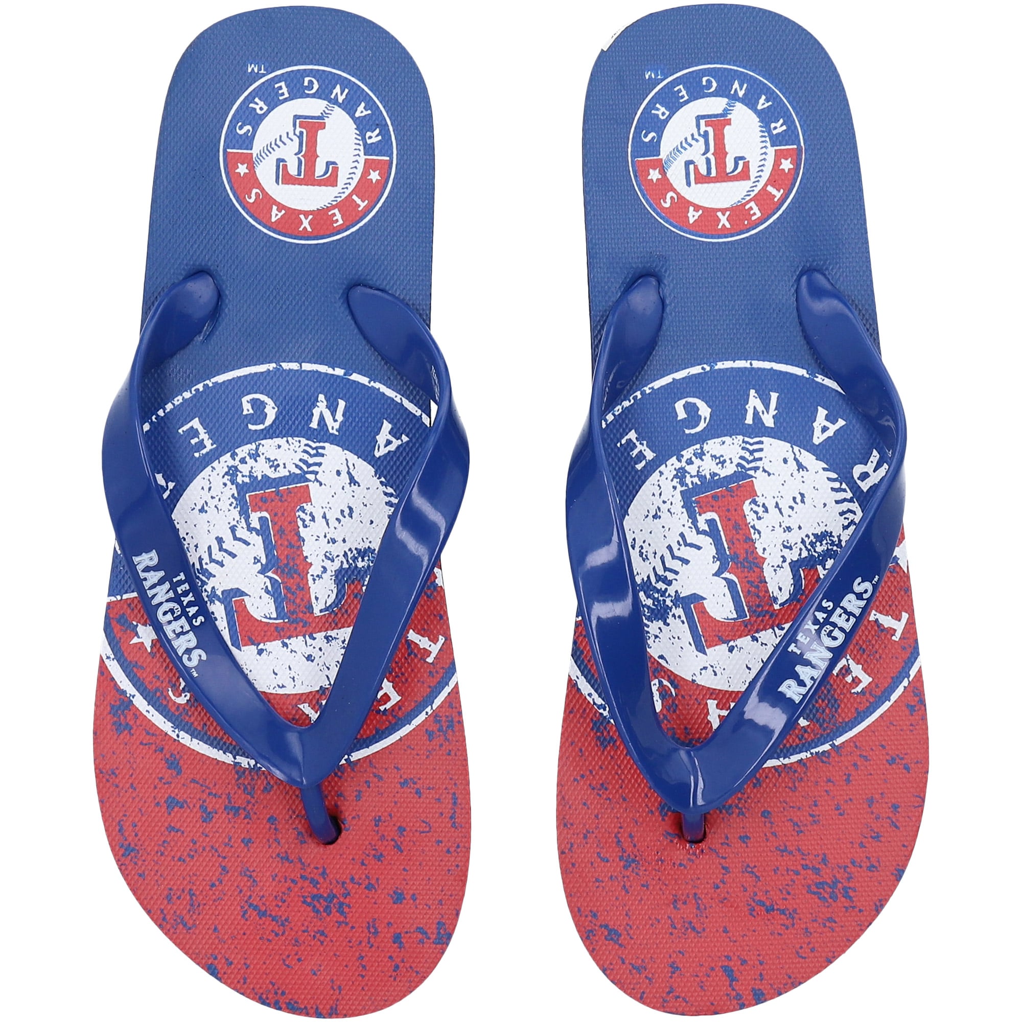 FOCO Texas Rangers Big Logo Flip-Flops