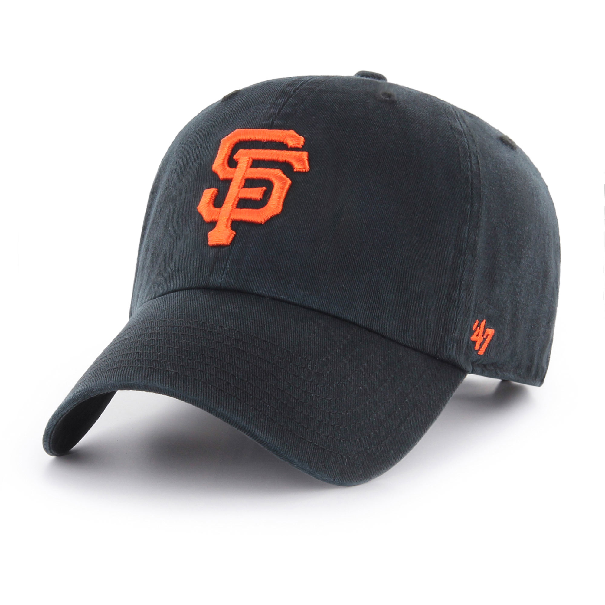 Men's '47 Black/ San Francisco Giants Clean Up Adjustable Hat