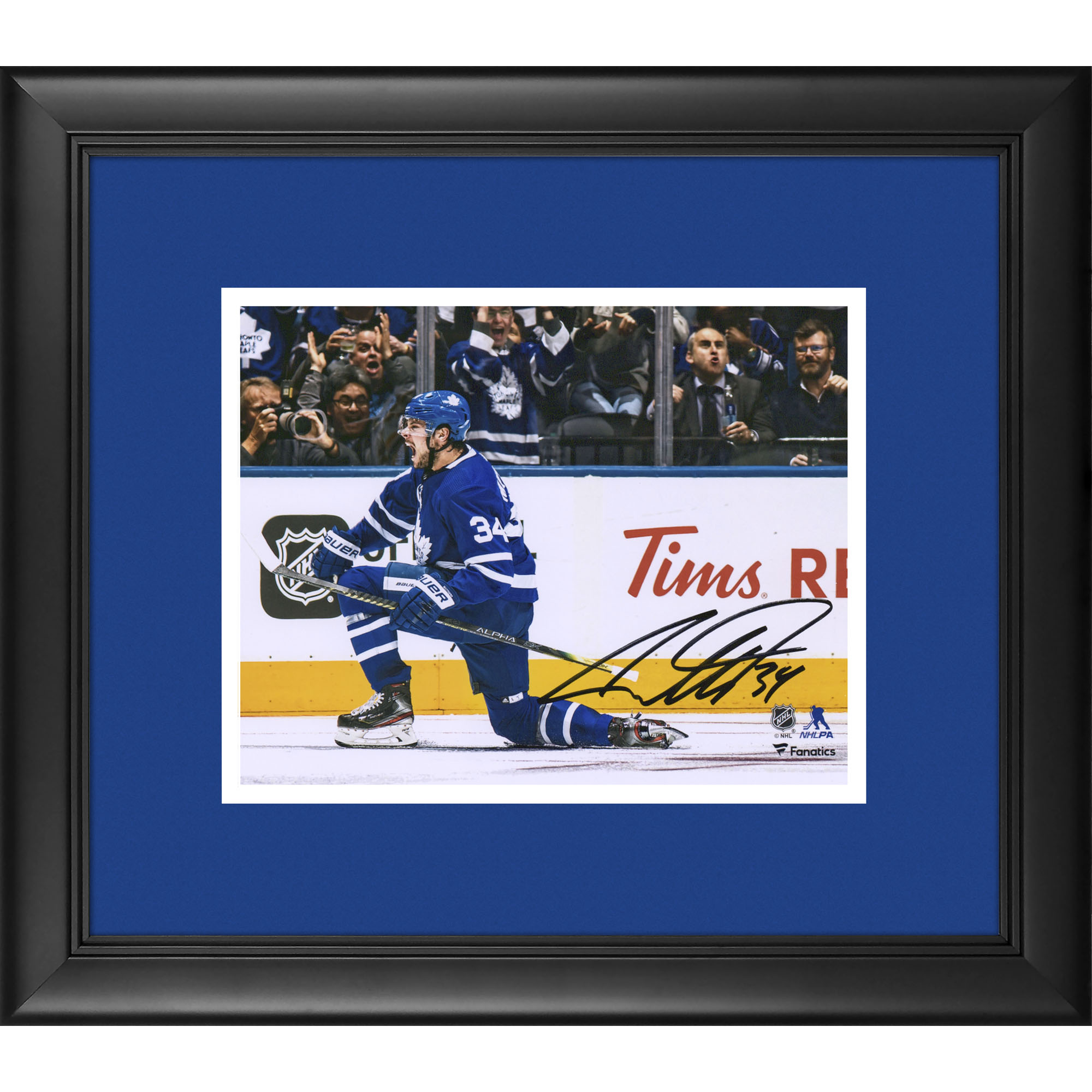 Auston Matthews Toronto Maple Leafs Framed Autographed 8″ x 10″ Blue Jersey Goal Celebration Photograph Auston Matthews Toronto Maple Leafs Framed Autographed 8″ x 10″ Blue Jersey Goal Celebration Photograph