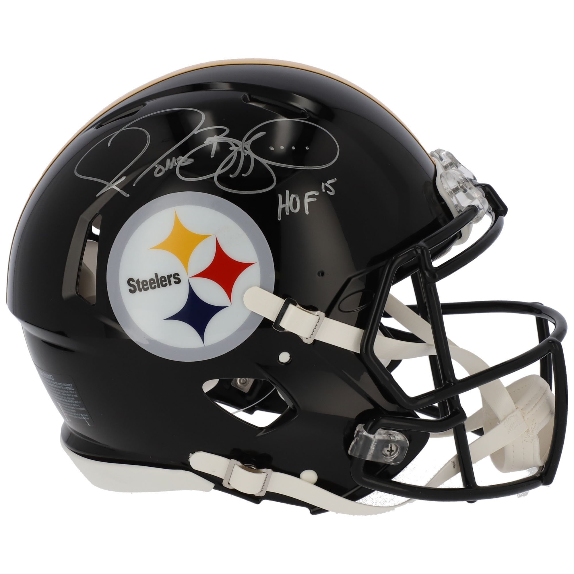 Jerome Bettis Pittsburgh Steelers Autographed Riddell Speed Authentic Helmet with “HOF 15” Inscription Jerome Bettis Pittsburgh Steelers Autographed Riddell Speed Authentic Helmet with “HOF 15” Inscription
