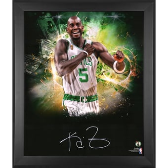 Kevin Garnett Boston Celtics Framed Autographed 20" x 24" 2008 NBA Champion In Focus Photograph