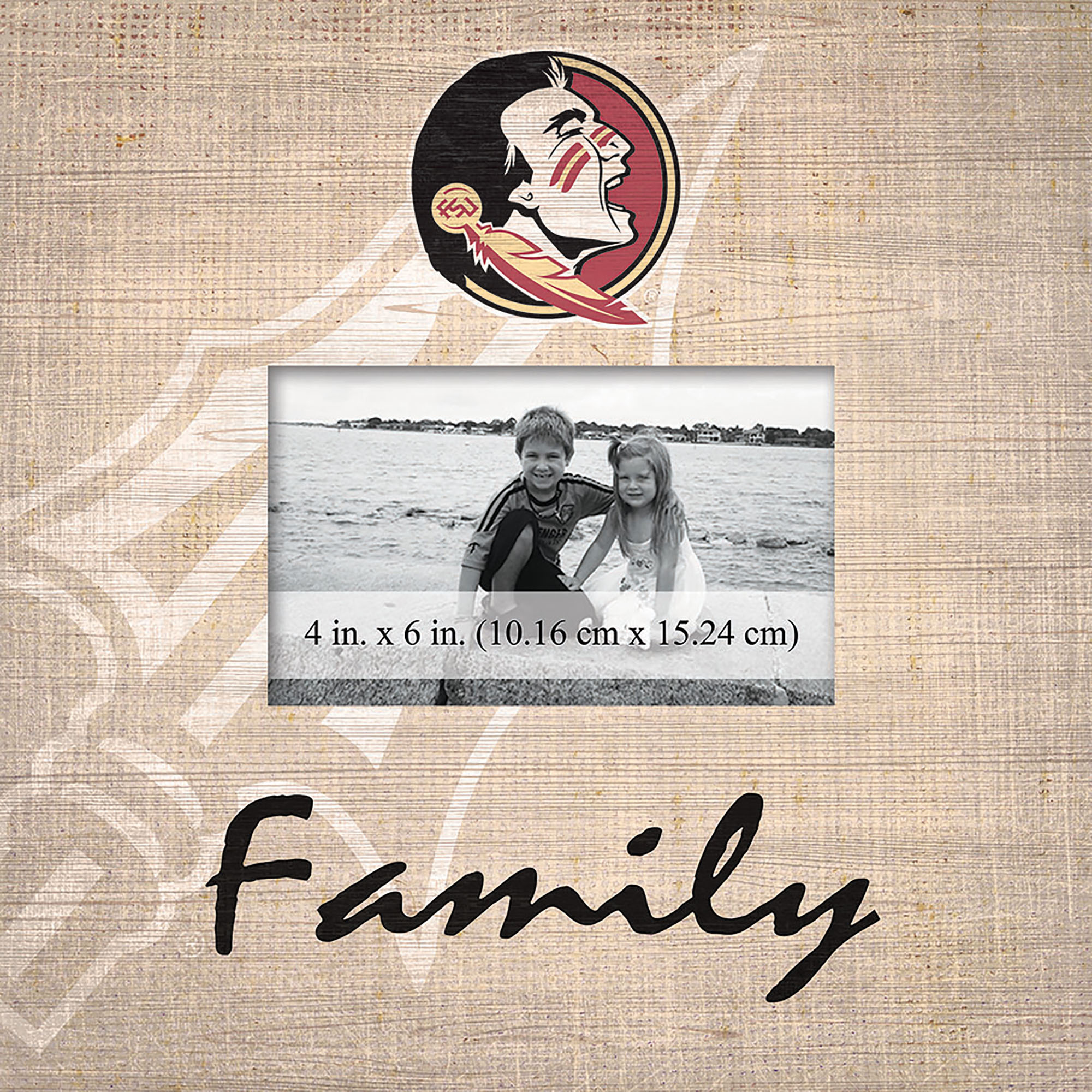 Florida State Seminoles 10'' x 10'' Burlap Pattern Frame